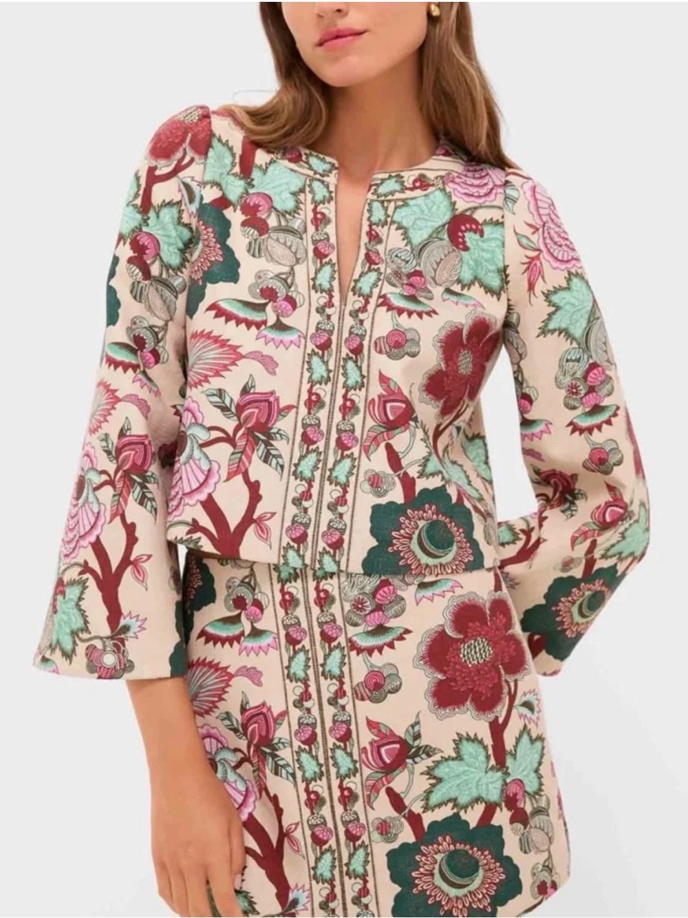 Tuckernuck Garden Scrollwork Maxine Top/Meg Mini Skirt SET M